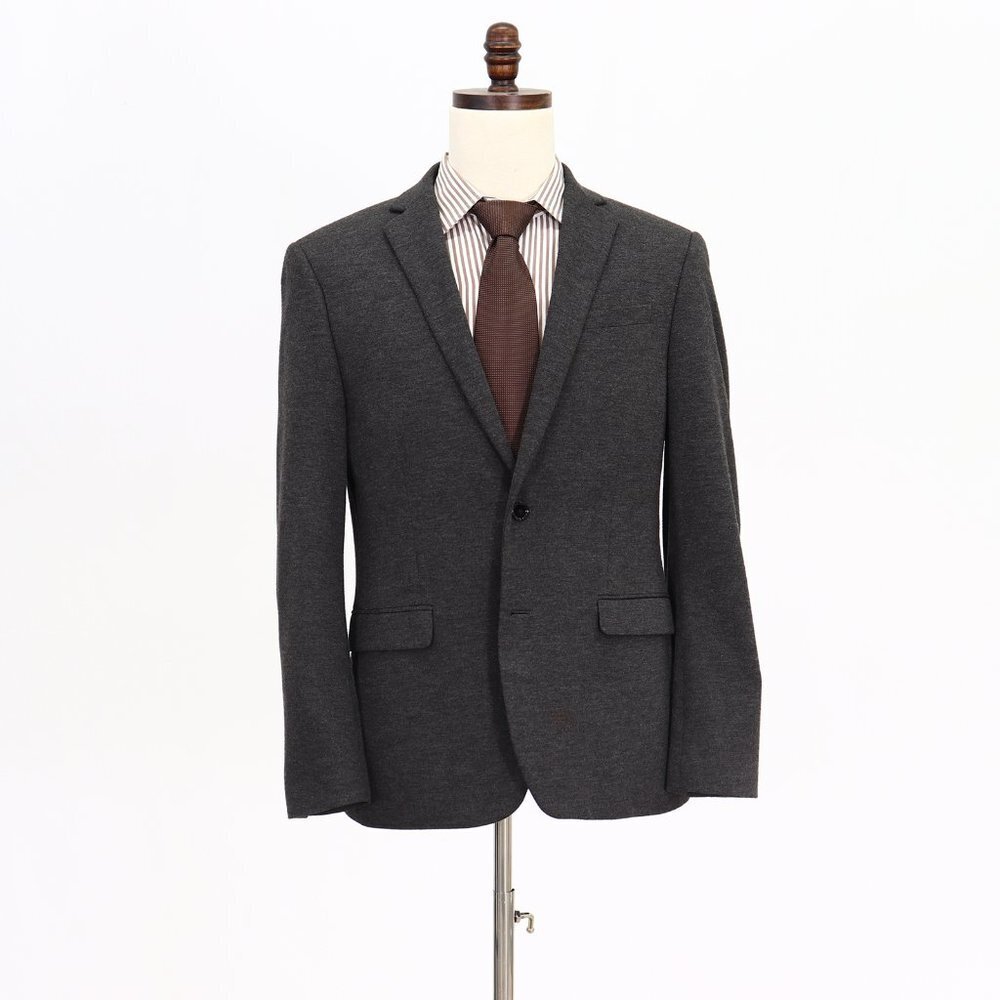 Express 40R Gray Solid 2-Button Sport Coat Blazer Jacket O818